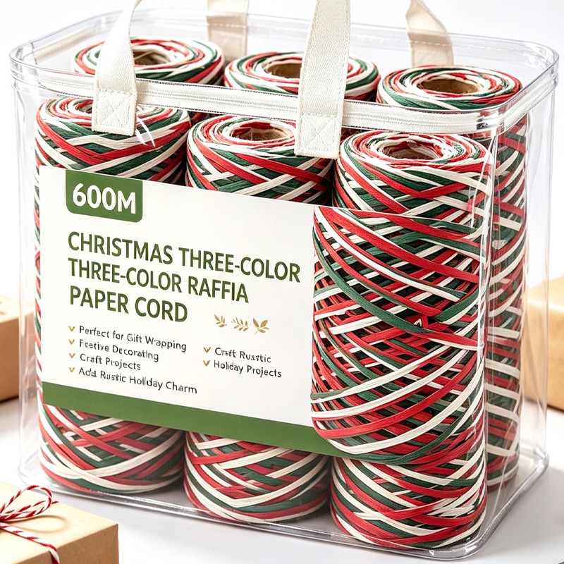 Papercraft Supply Ribbon - Pita Kertas Raffia 150/600M, Tas Pantai,