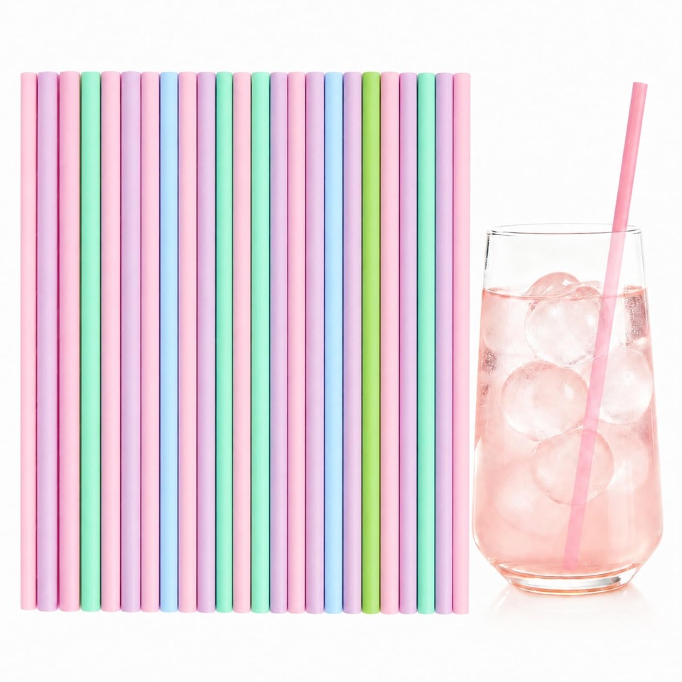 Paper Straw Color - 25/50/100PCS Sedotan Kertas Sekali Pakai Warna