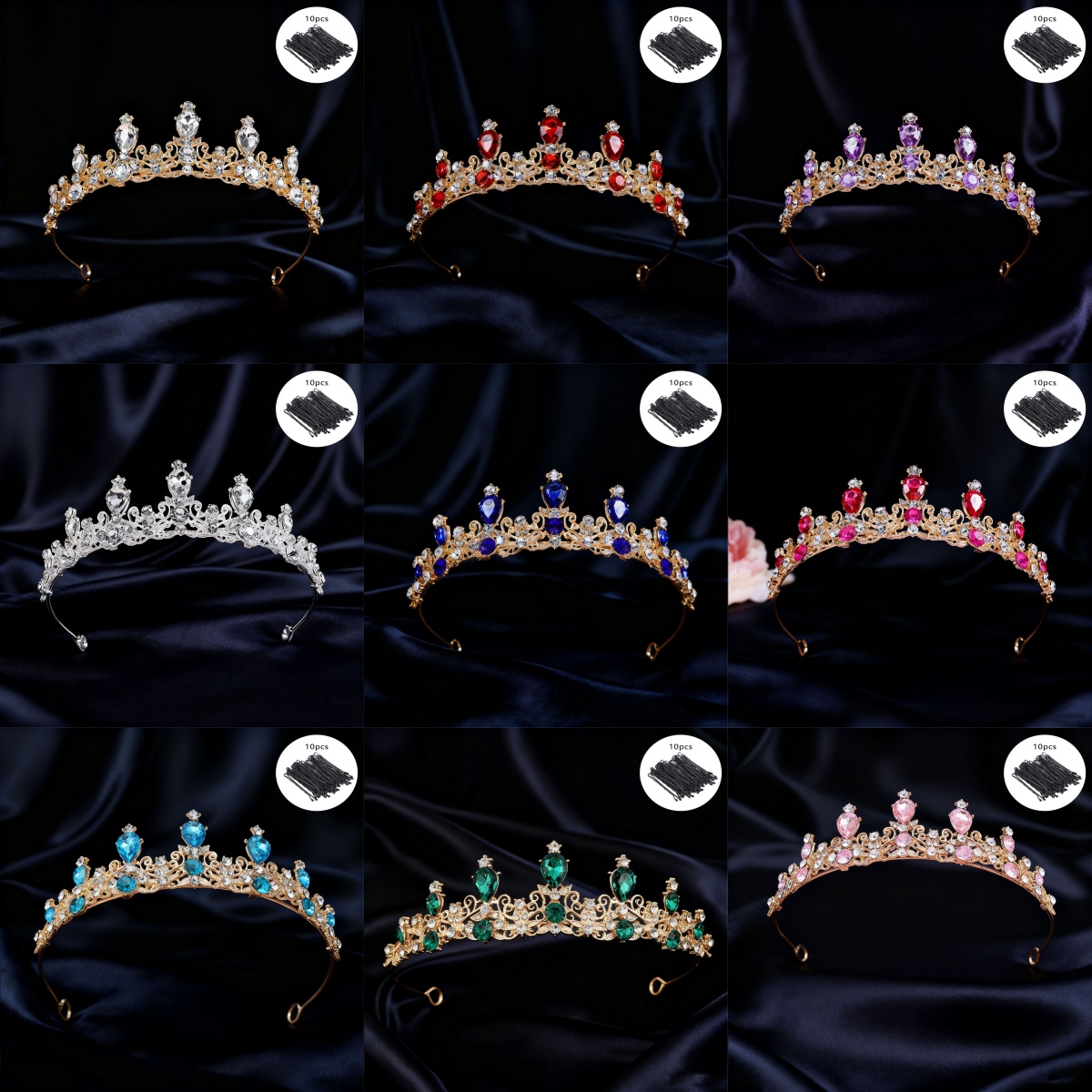 Event & Party Supply - Tiara Pengantin Mahkota Ratu Berlian Imitasi