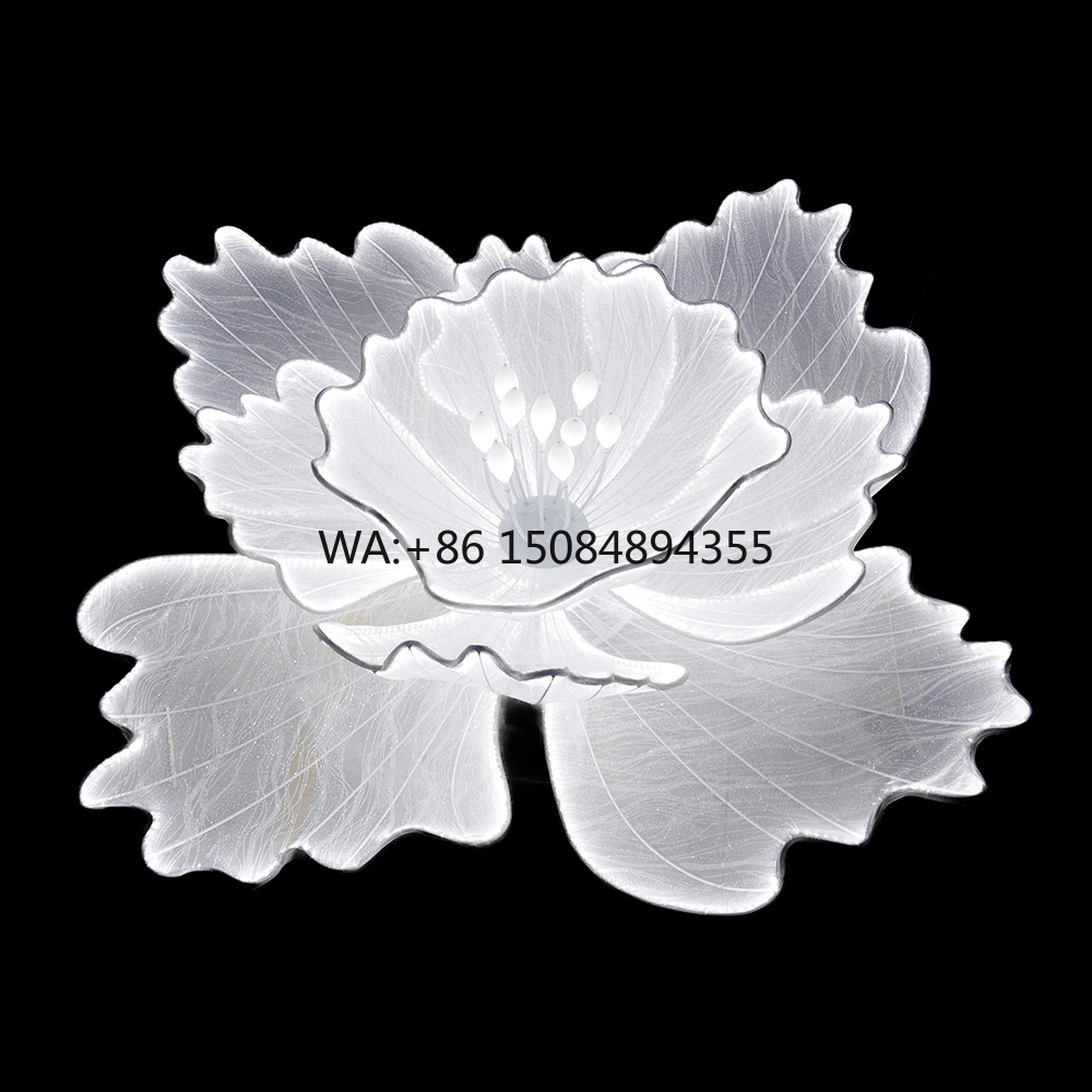 Event & Party Supply - Stand Backdrop Bunga Putih Raksasa LED