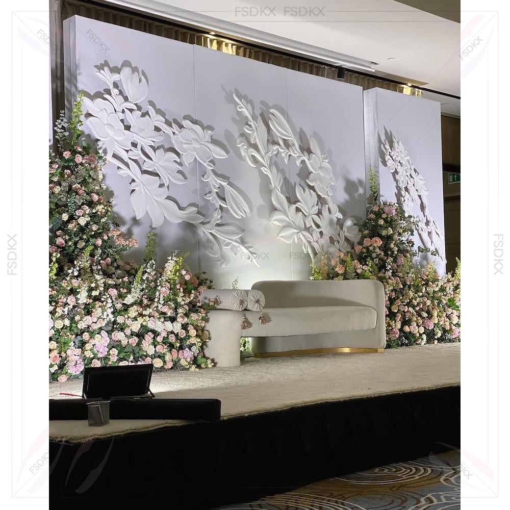 Party Event Supplier - Supplier Pernikahan Latar Belakang Lengkung Putih