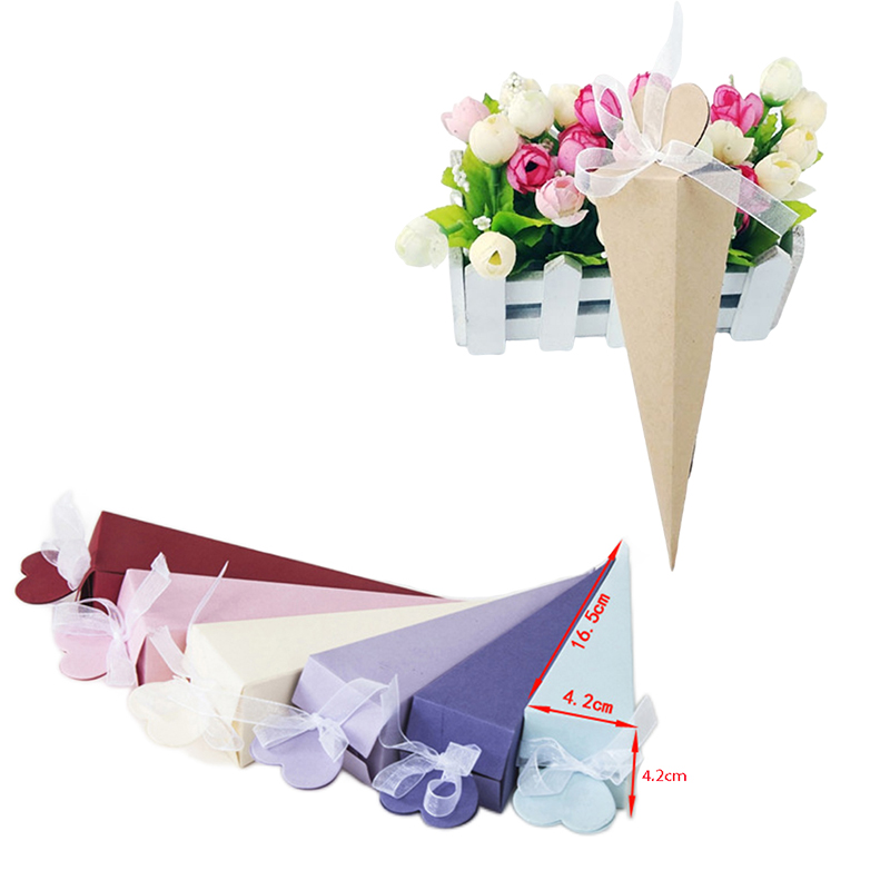 Cotton Candy Cone - 10/20/50 Buah Kotak Kemasan Hadiah Kerucut