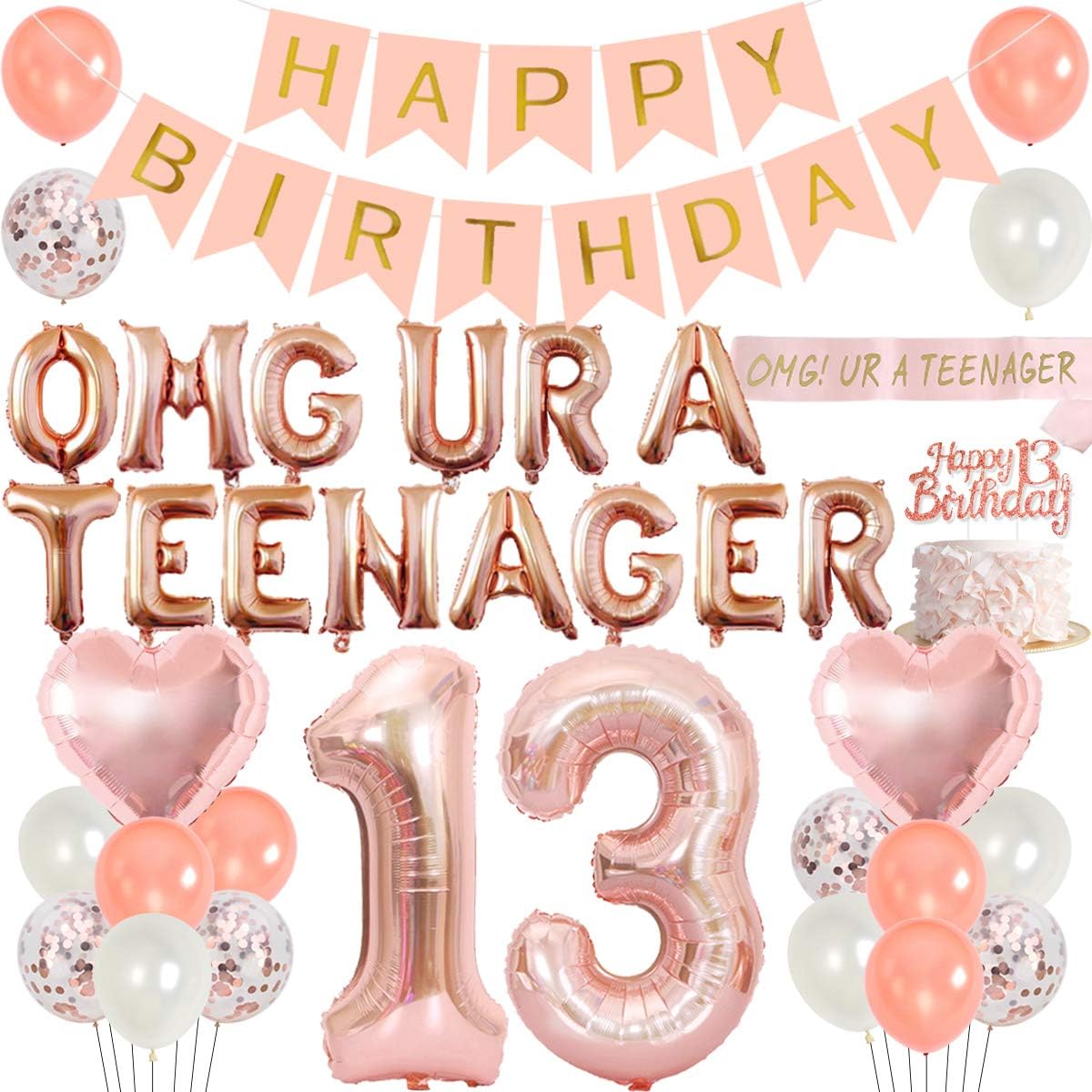 Party Banner Gold - Dekorasi Pesta Ulang Tahun ke-13 untuk