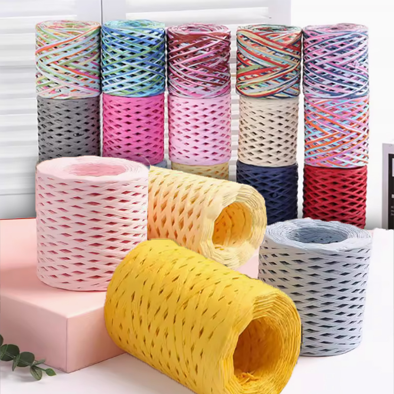 Papercraft Supply Ribbon - 200M/Roll Benang Pita Kerajinan Kertas Rafia