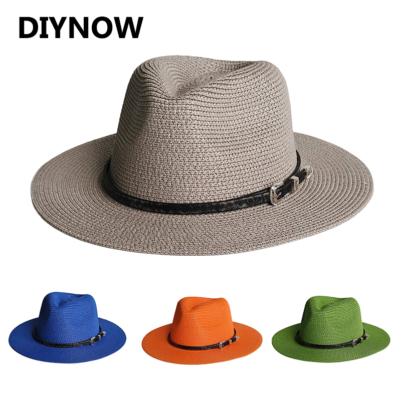 Paper Straw Color - Topi Panama Klasik Bertepi Lebar untuk