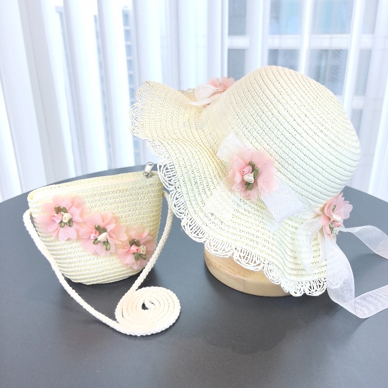 Paper Straw Color - Topi Jerami 2 Buah untuk Anak