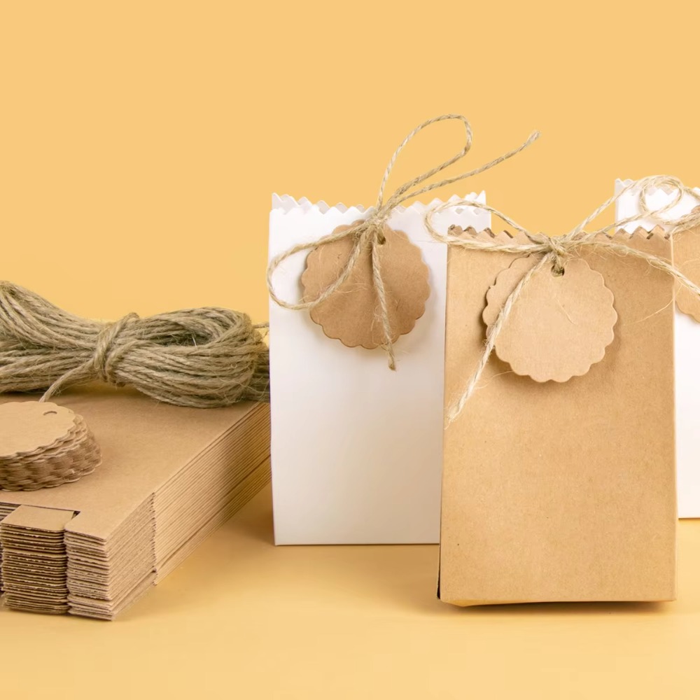 Kotak Hadiah Kertas Kraft Retr - Party Favor Bag ulasan dan harga