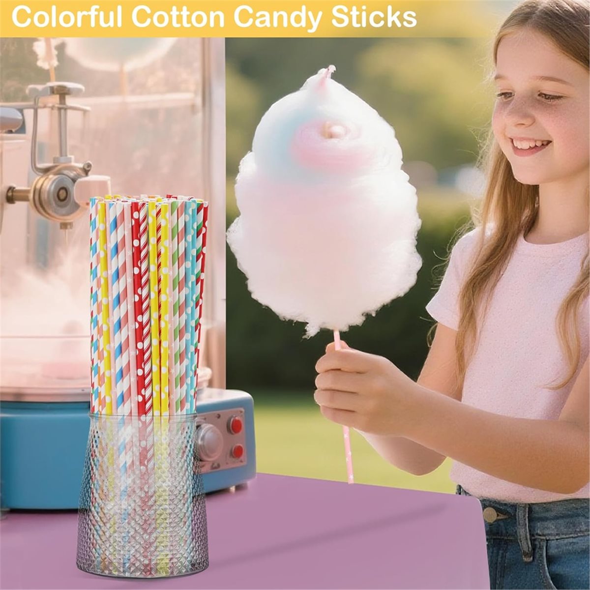 ABZT 200 Buah Kerucut Permen K - Cotton Candy Cone ulasan dan harga