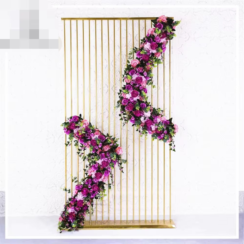 Shiny Gold bingkai logam bunga - Dessert Table Backdrop ulasan dan harga