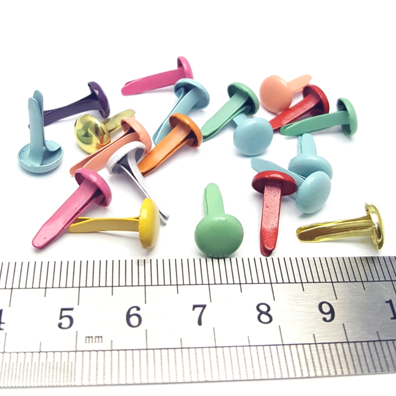 500 Buah 8 Mm Logam Brads Scra - Papercraft Supply Invitation ulasan dan harga