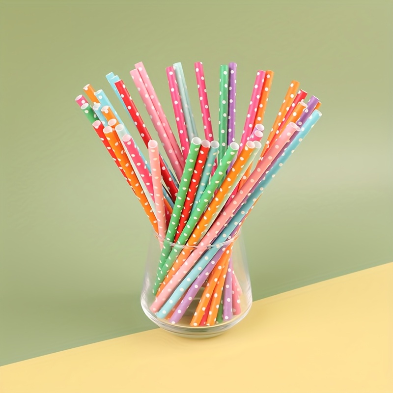 100 buah sedotan kertas sekali - Paper Straw Color ulasan dan harga