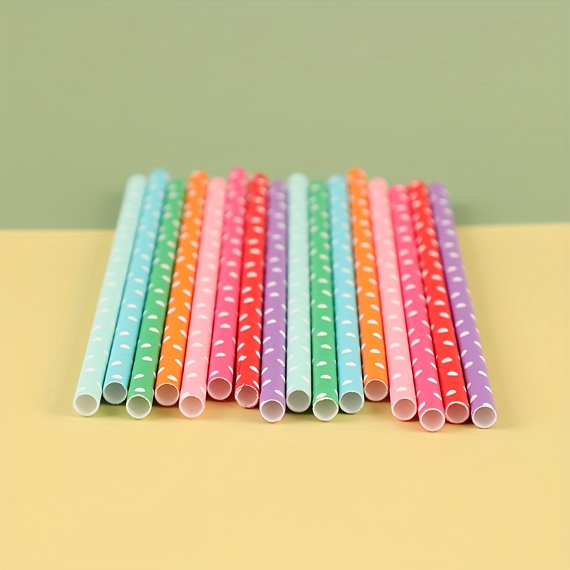 100 buah sedotan kertas sekali - Paper Straw Color ulasan dan harga