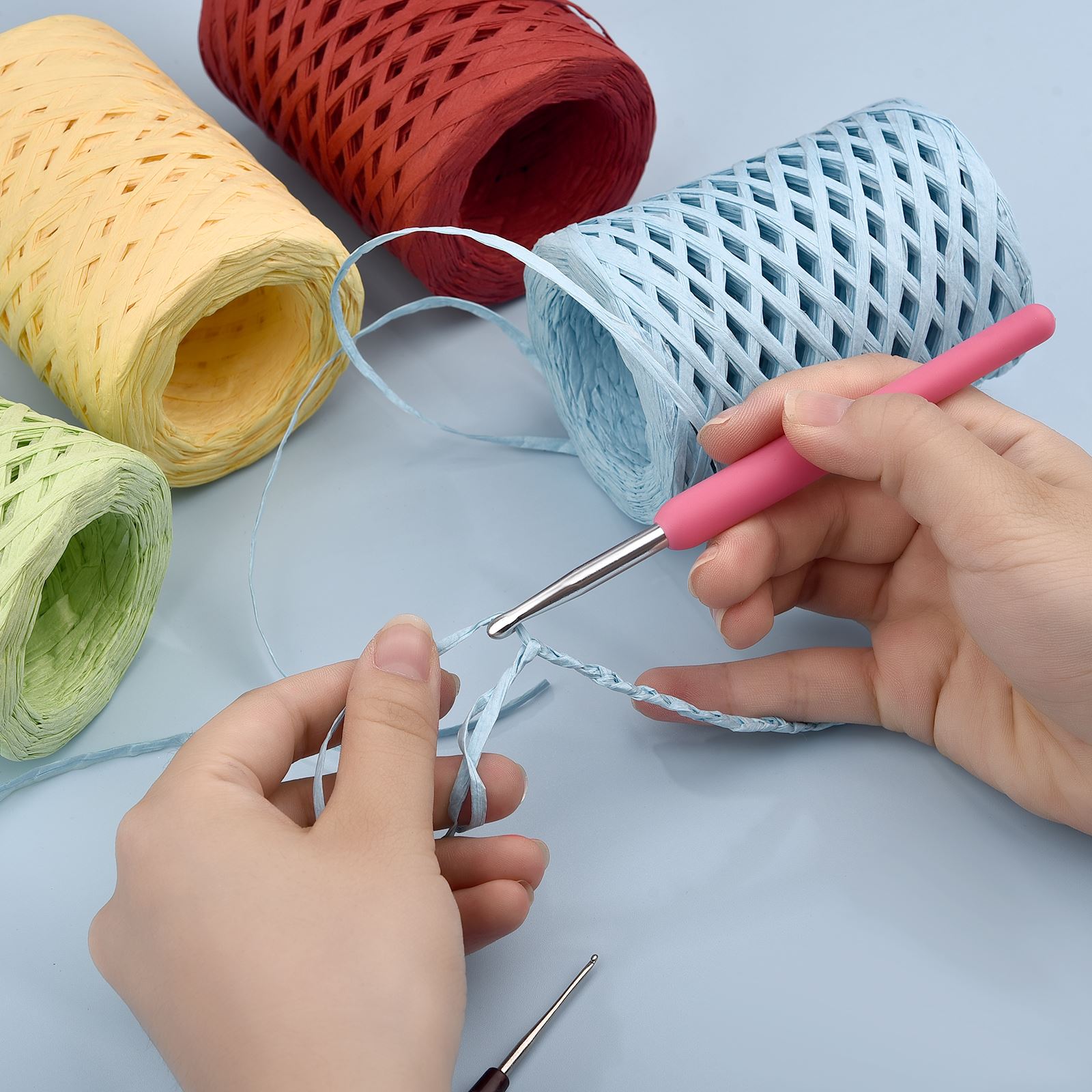 100M/Roll Benang Pita Kertas R - Papercraft Supply Ribbon ulasan dan harga