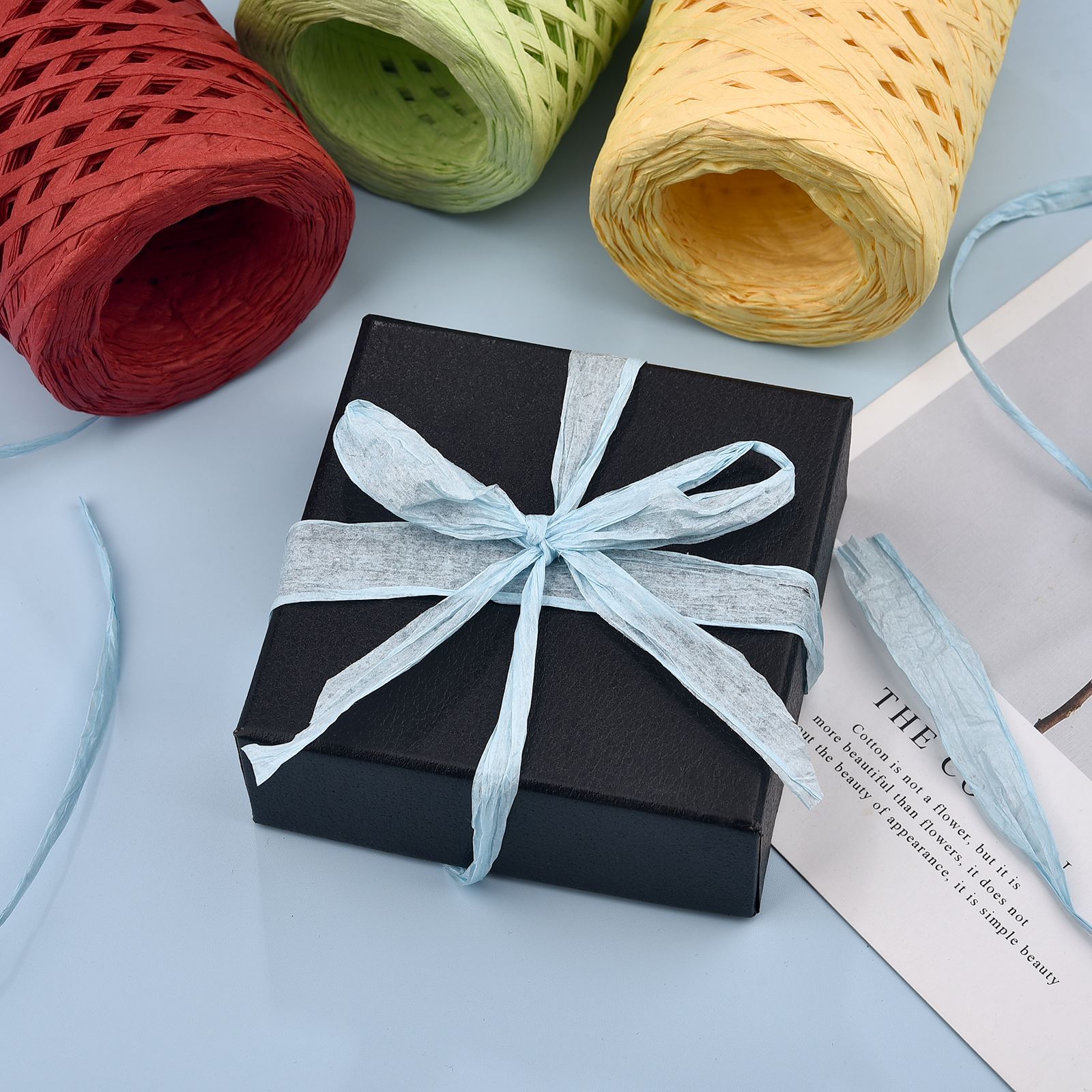 100M/Roll Benang Pita Kertas R - Papercraft Supply Ribbon ulasan dan harga