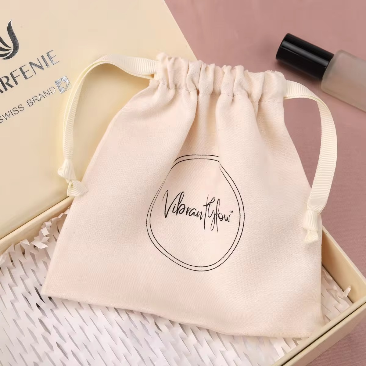 Tas serut katun krem kualitas  - Cotton Candy Cone ulasan dan harga