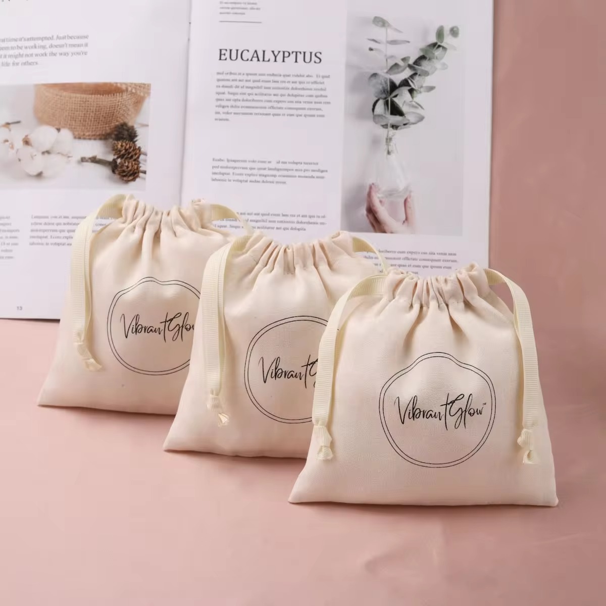 Tas serut katun krem kualitas  - Cotton Candy Cone ulasan dan harga