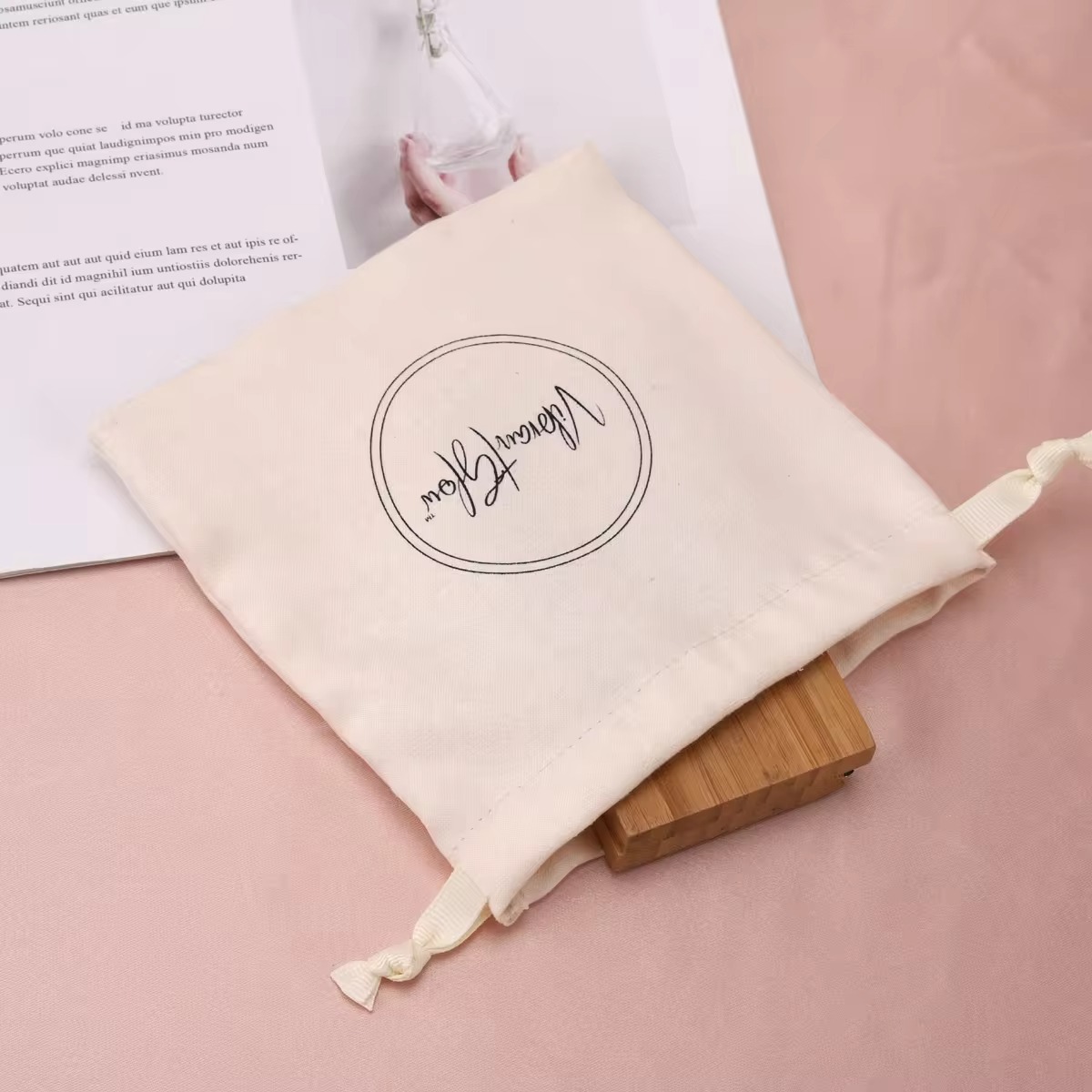 Tas serut katun krem kualitas  - Cotton Candy Cone ulasan dan harga