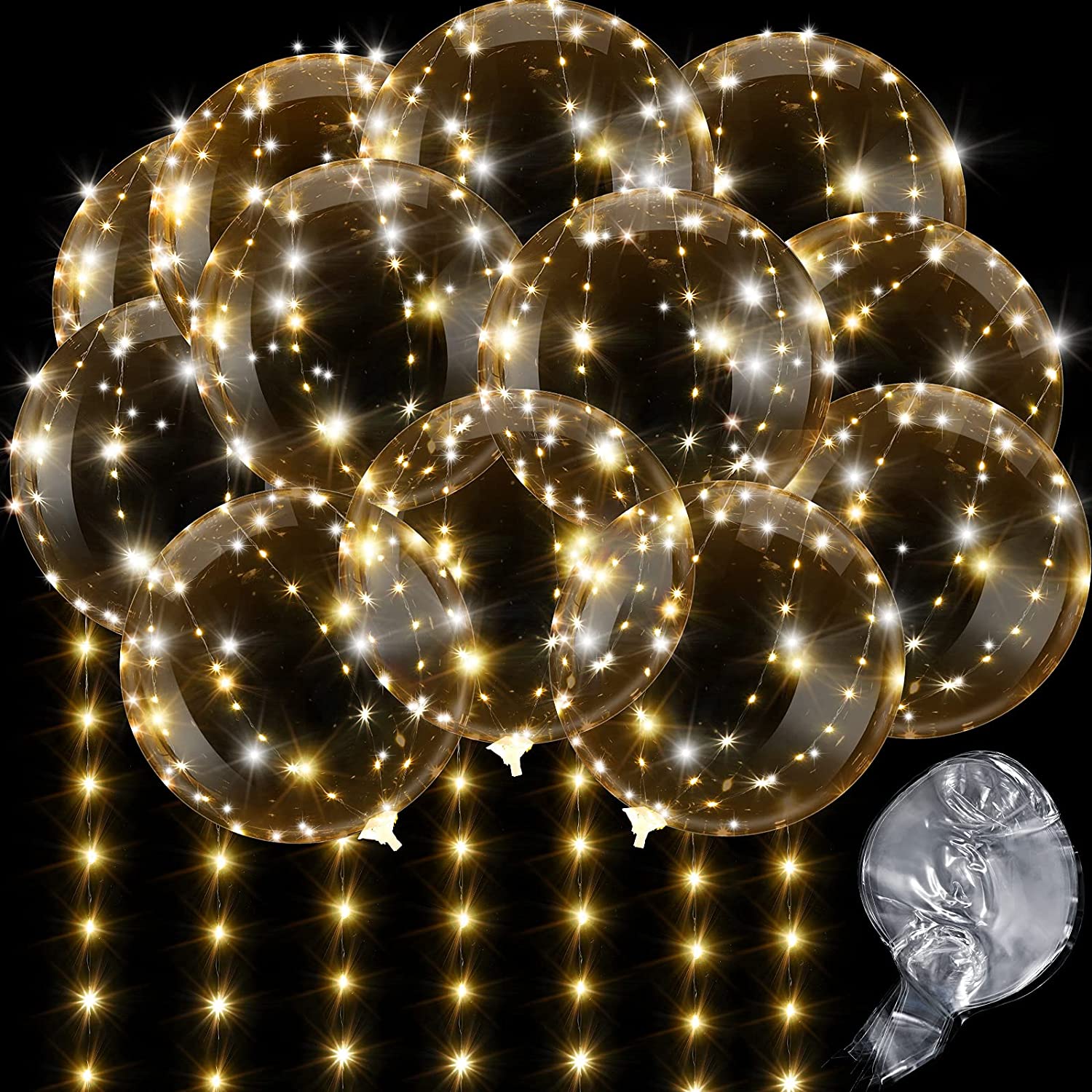 4 Buah Balon Led dengan Lampu  - Led Balloon Light ulasan dan harga