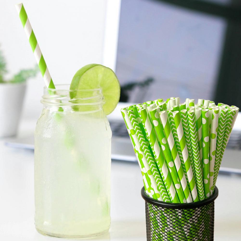 100 Buah Sedotan Sekali Pakai  - Paper Straw Color ulasan dan harga