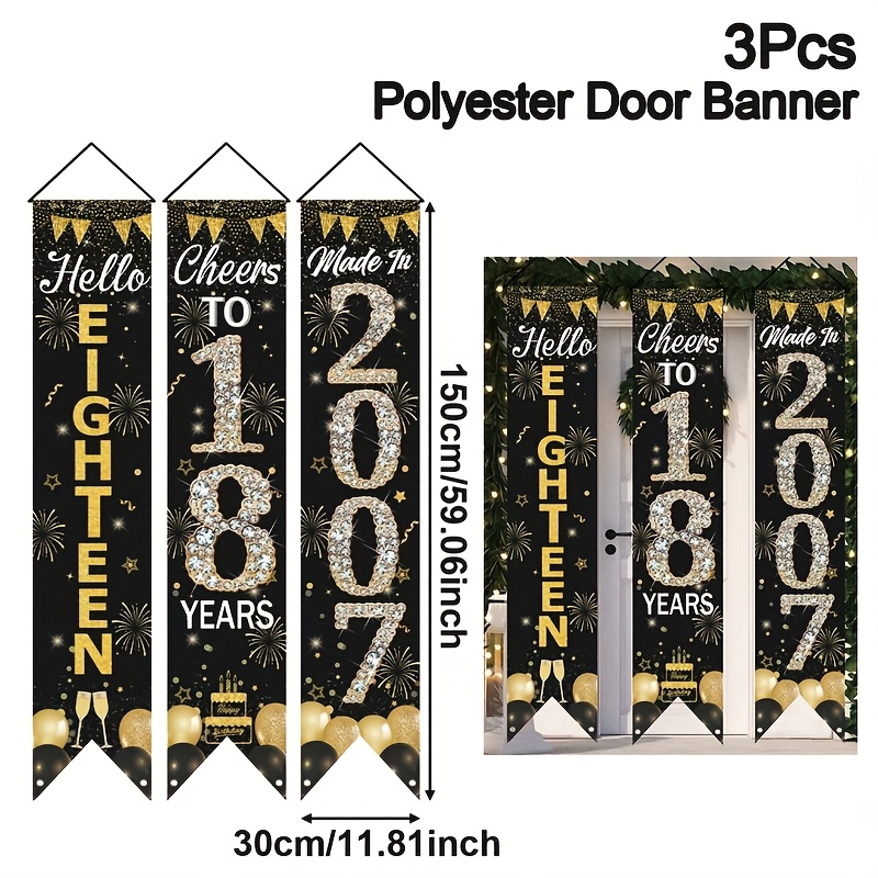Set Spanduk Pintu Ulang Tahun  - Party Banner Gold ulasan dan harga