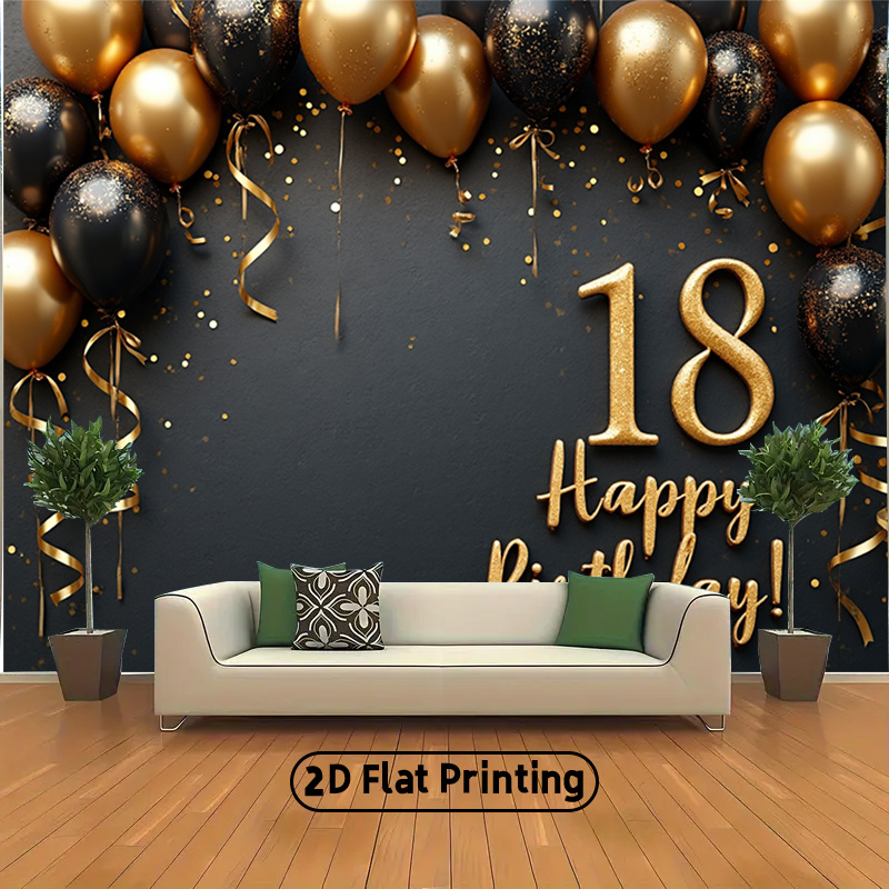 Spanduk Latar Belakang Balon H - Party Banner Gold ulasan dan harga