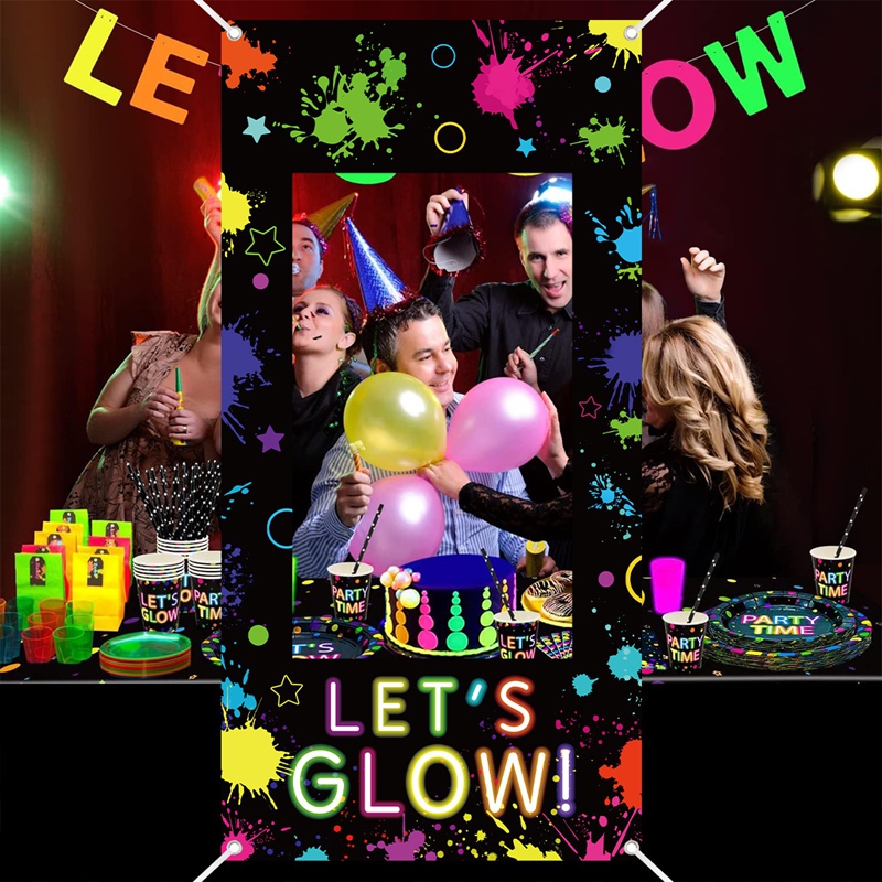 Bingkai Foto Neon Let's Glow,  - Let'S Party Event Supply ulasan dan harga