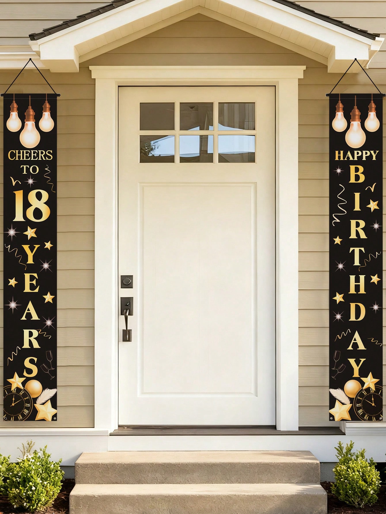 1 Pasang Spanduk Perayaan Ulan - Party Banner Gold ulasan dan harga
