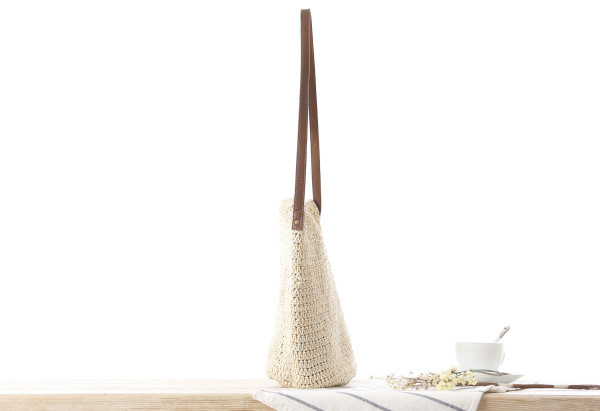 Tas Pantai Anyaman Jerami Warn - Paper Straw Color ulasan dan harga