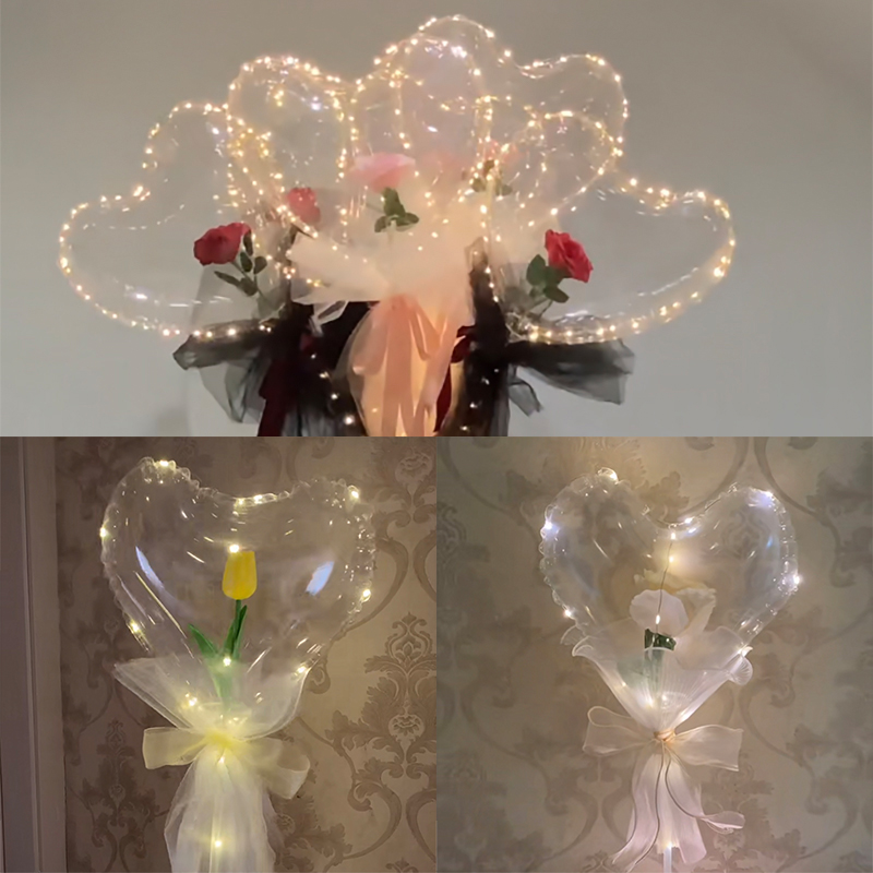 1 Set Balon LED Transparan Bob - Led Balloon Light ulasan dan harga