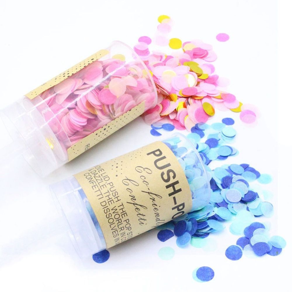 1 buah konfeti dorong bulat Po - Confetti Cannon Tube ulasan dan harga