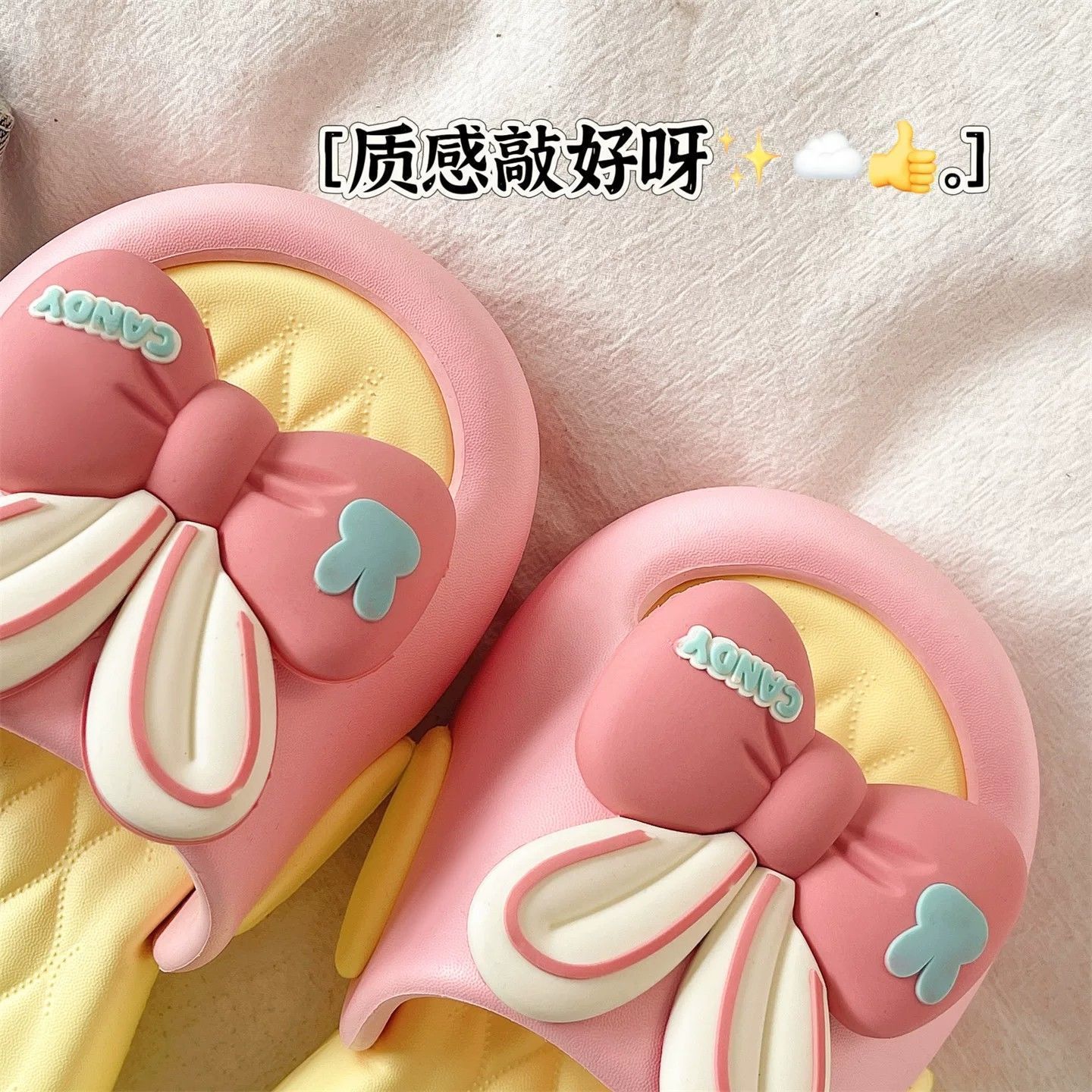Sandal Platform Telinga Kelinc - Cotton Candy Cone ulasan dan harga