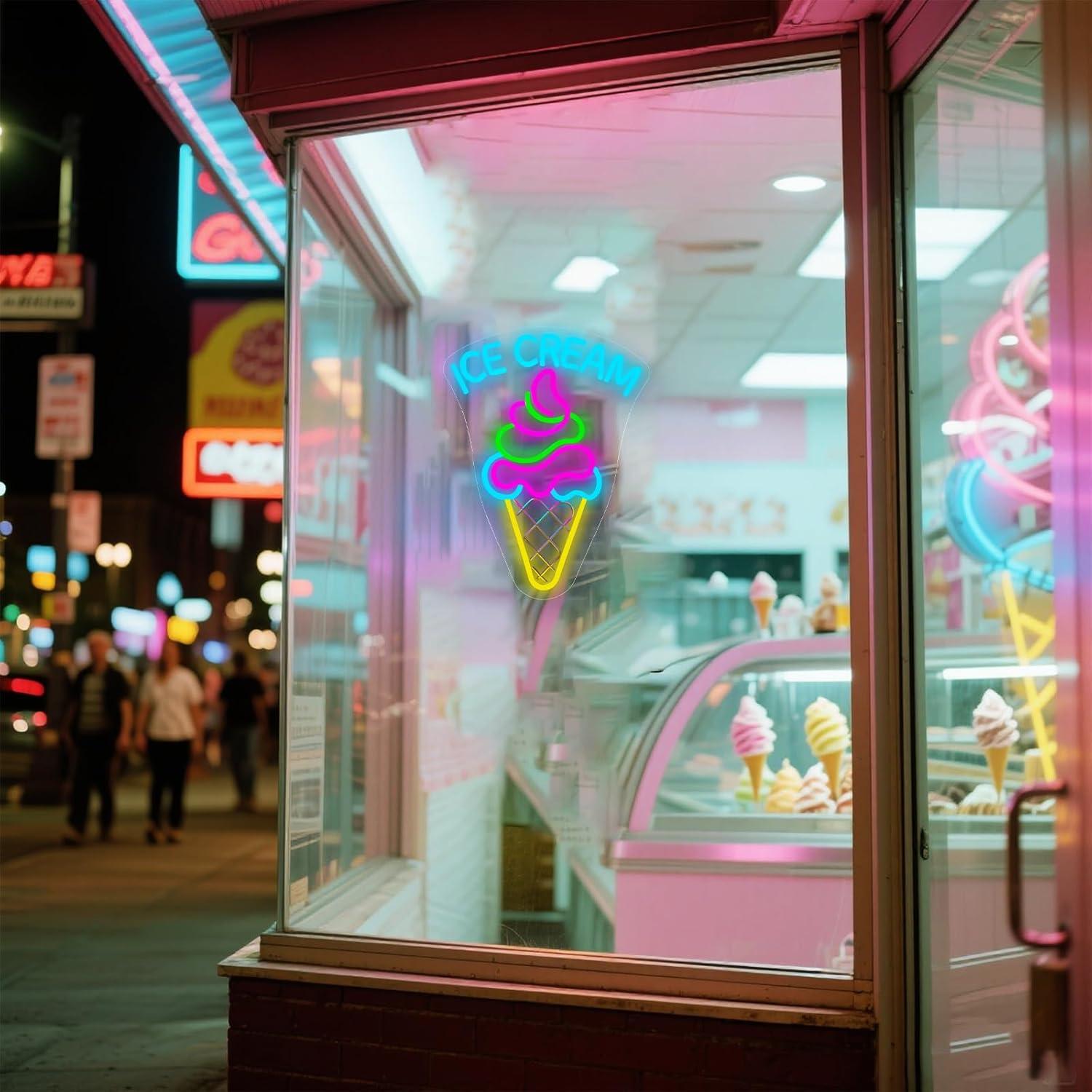 Lampu Neon Es Krim LED yang Da - Neon Sign Party ulasan dan harga