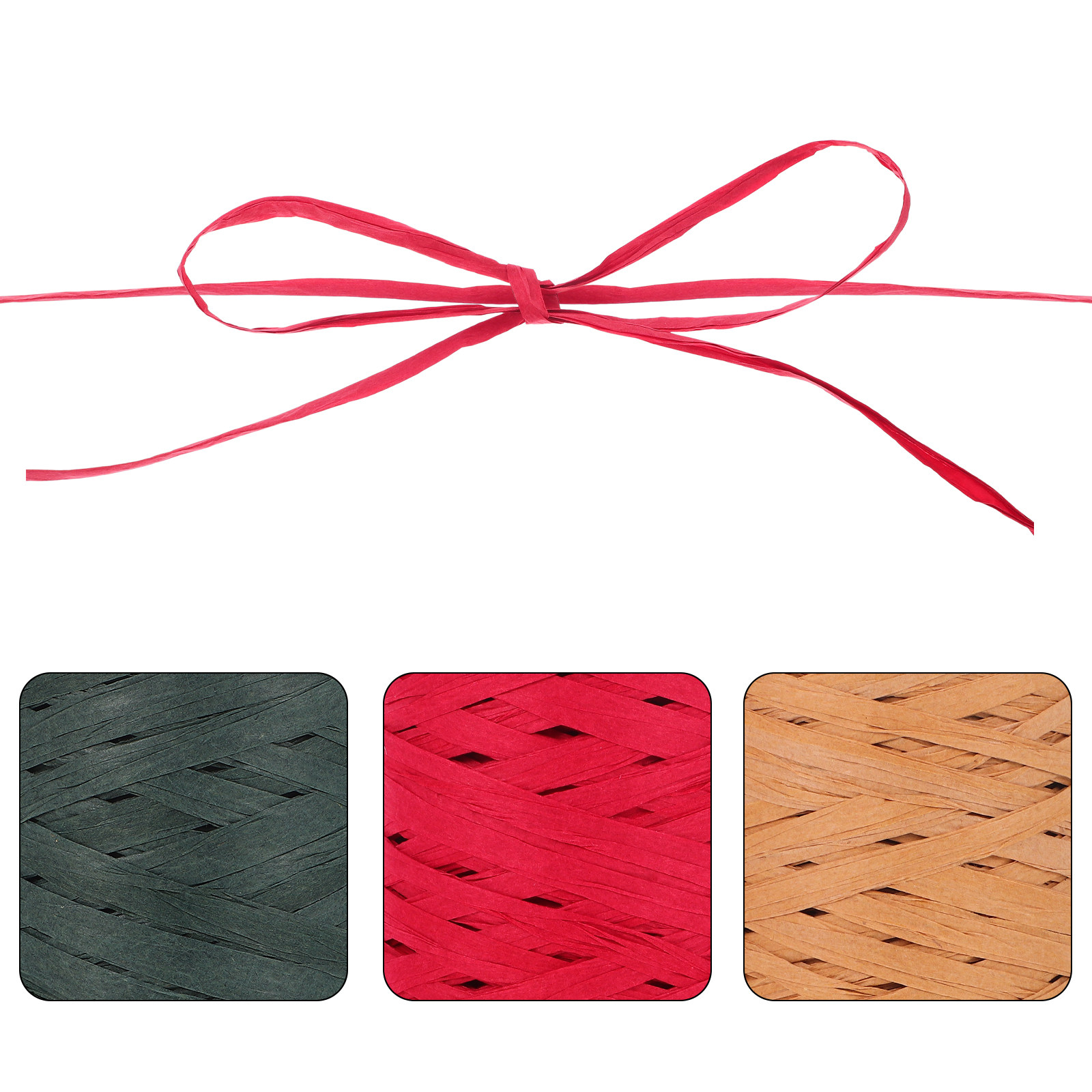 3 Gulungan Pita Rafia Rustic u - Papercraft Supply Ribbon ulasan dan harga
