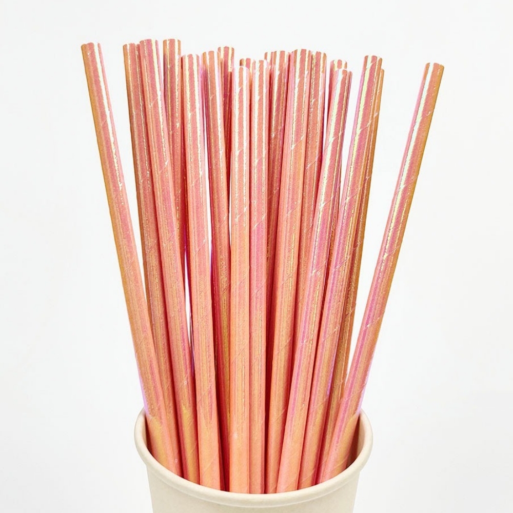 25Pcs Pearlescent Bronzing ker - Paper Straw Color ulasan dan harga