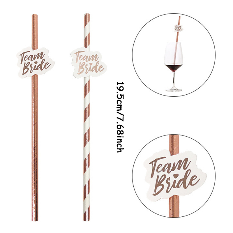 10 buah Tim pengantin jerami e - Paper Straw Color ulasan dan harga