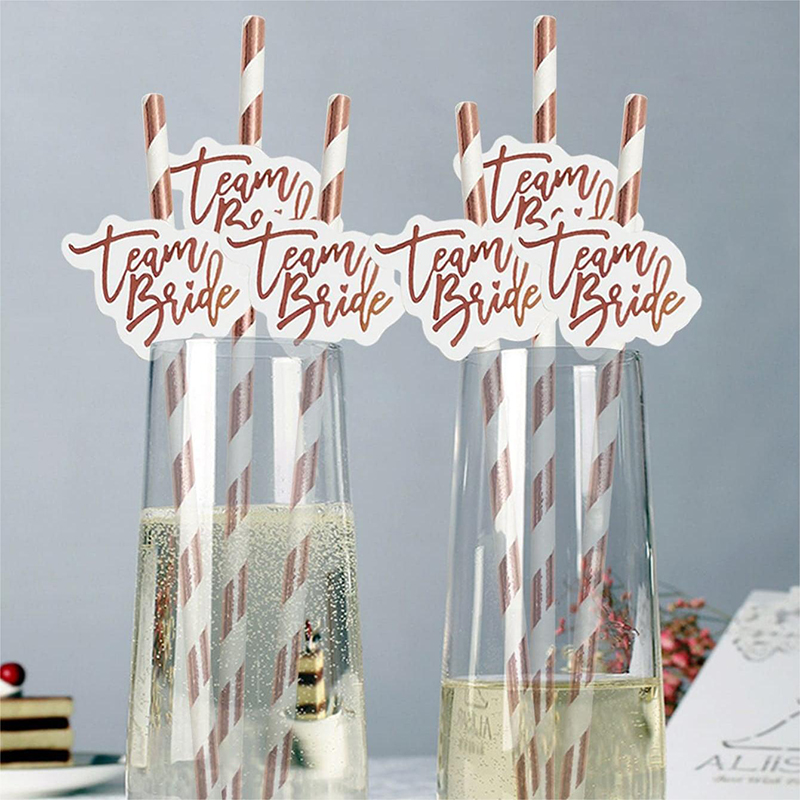 10 buah Tim pengantin jerami e - Paper Straw Color ulasan dan harga