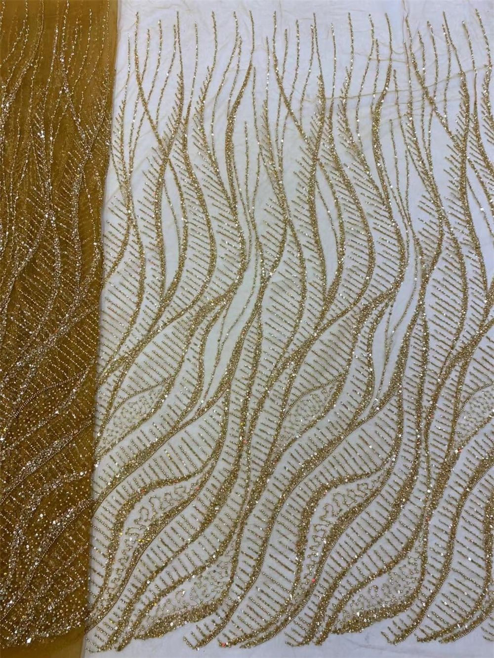 Kain renda manik-manik Afrika  - Glitter Tablecloth ulasan dan harga
