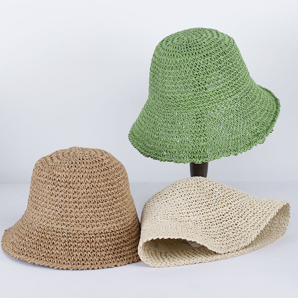 Topi matahari wanita, topi pan - Paper Straw Color ulasan dan harga