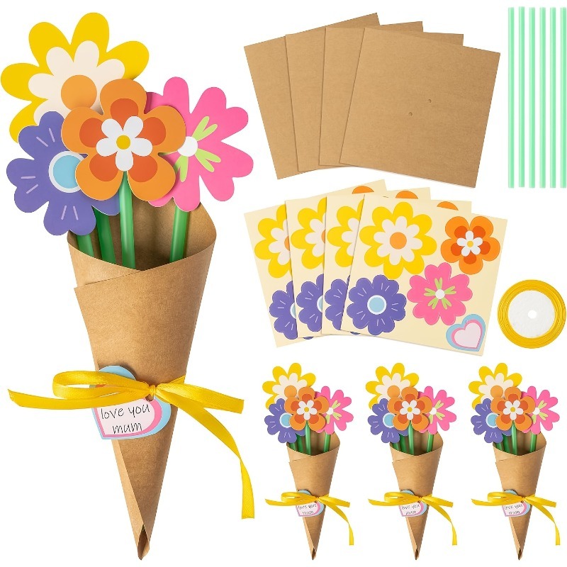 100 Buah Kit Buket Bunga DIY L - Papercraft Supply Ribbon ulasan dan harga