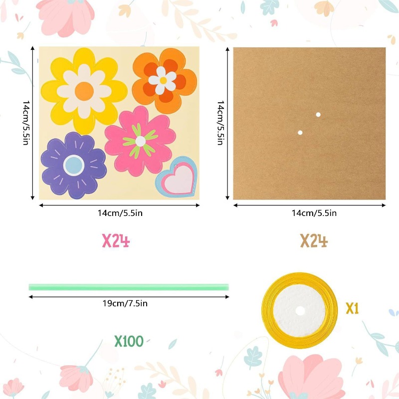 100 Buah Kit Buket Bunga DIY L - Papercraft Supply Ribbon ulasan dan harga