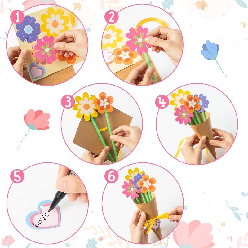 100 Buah Kit Buket Bunga DIY L - Papercraft Supply Ribbon ulasan dan harga