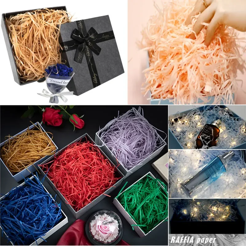 100g raffi warna-warni robek C - Paper Straw Color ulasan dan harga