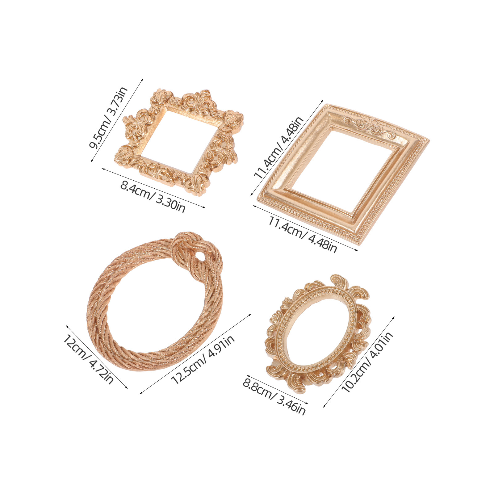 4Pcs Bingkai Foto Mini Vintage - Photo Booth Frame ulasan dan harga