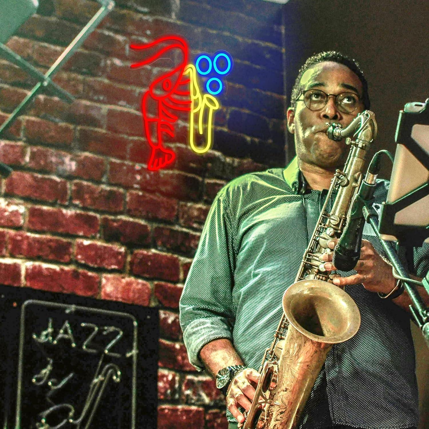 Lampu Neon Saxophone Lobster,  - Neon Sign Party ulasan dan harga