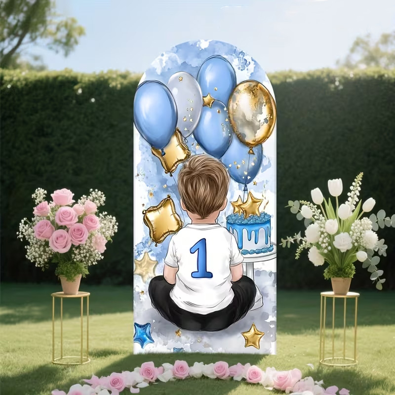 Penutup Latar Belakang Motif A - Dessert Table Backdrop ulasan dan harga