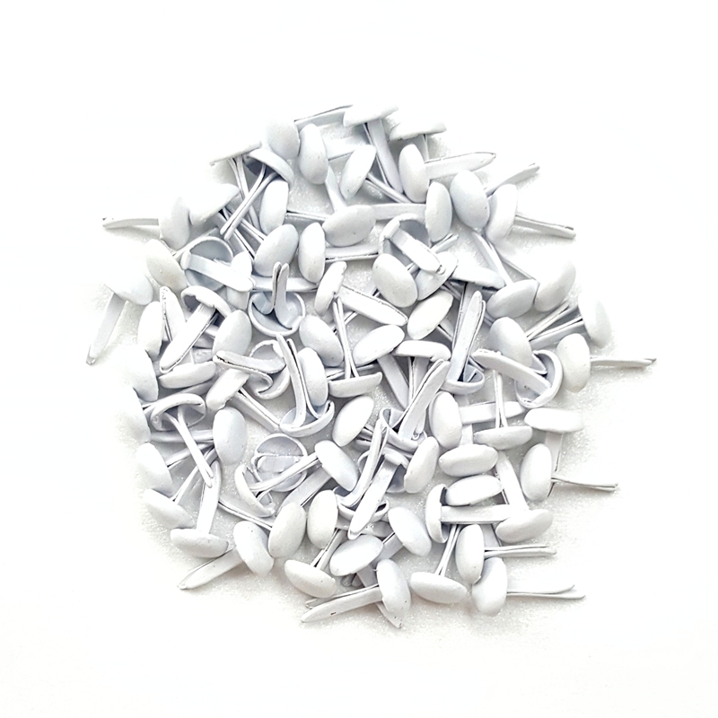 500 Buah 5 Mm Logam Putih Brad - Papercraft Supply Invitation ulasan dan harga