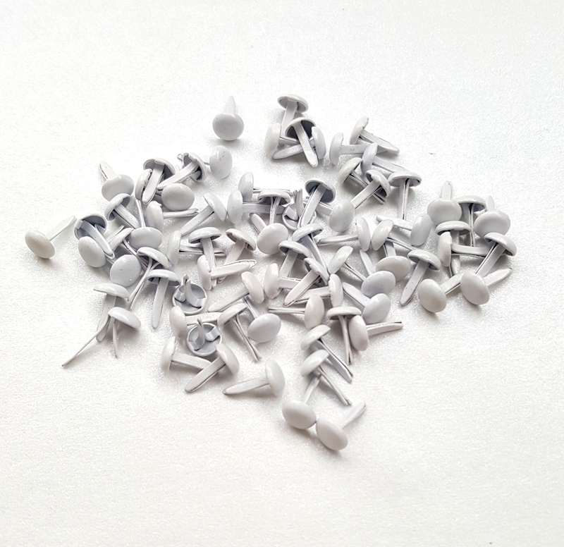 500 Buah 5 Mm Logam Putih Brad - Papercraft Supply Invitation ulasan dan harga