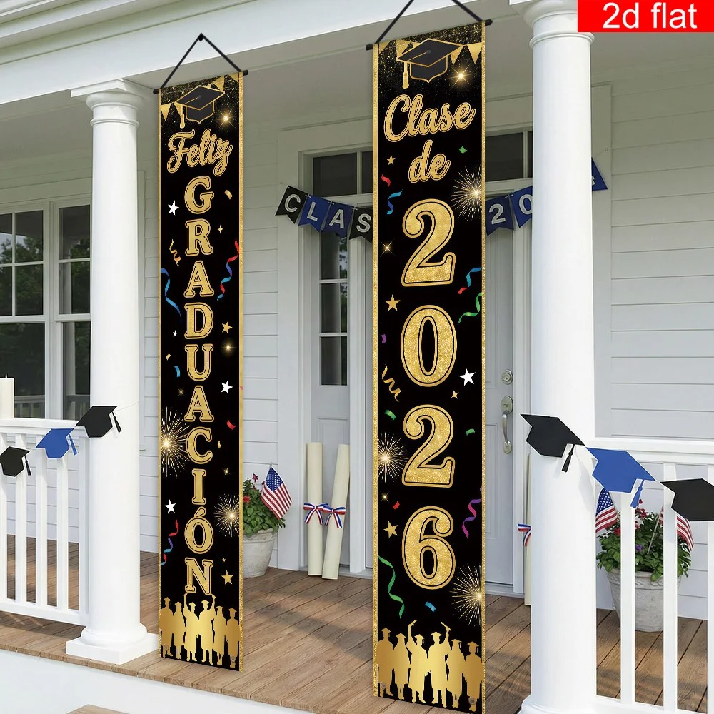 Spanduk Wisuda Kelas 2026 Feli - Party Banner Gold ulasan dan harga