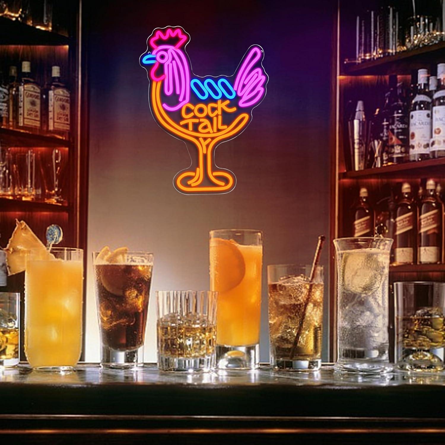 Lampu LED Neon Sign Cocktail U - Neon Sign Party ulasan dan harga