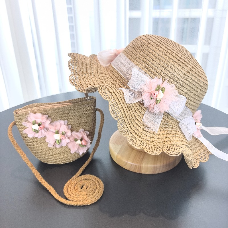 Topi Jerami 2 Buah untuk Anak  - Paper Straw Color ulasan dan harga